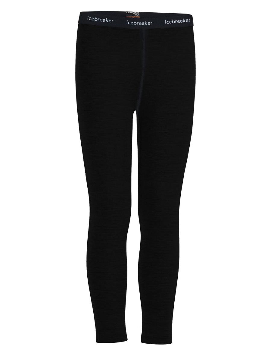 Leggings Icebreaker Merino 200 Oasis Thermal Enfant Noir | FR 1935ILHS